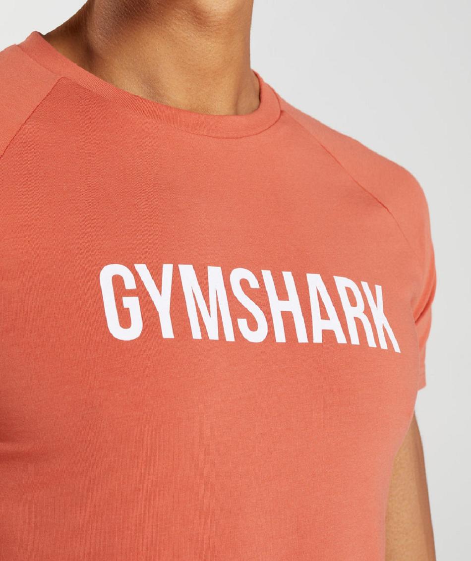 T Shirts Gymshark Apollo Hombre Rojas | CO 3417BEX